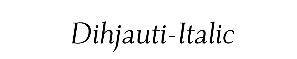 Dihjauti-Italic