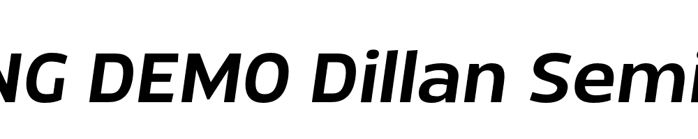  DEMO Dillan Semi Bold Italic