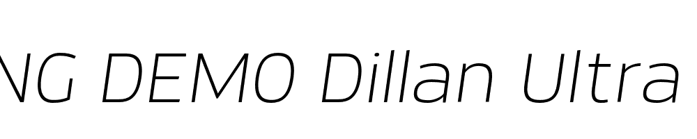  DEMO Dillan Ultra Light Italic