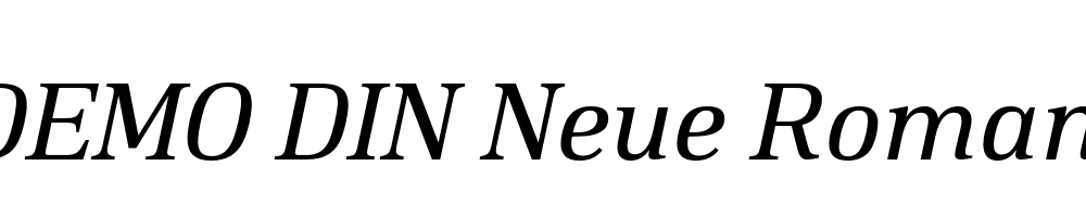 FSP DEMO DIN Neue Roman Italic