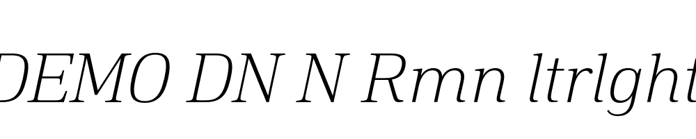 FSP DEMO DN N Rmn ltrlght Italic