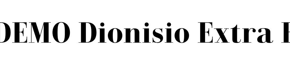  DEMO Dionisio Extra Bold ExtraBold