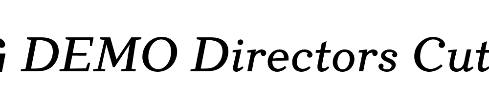  DEMO Directors Cut Pro Bold Italic