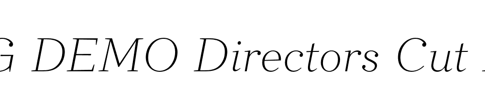  DEMO Directors Cut Pro Light Italic