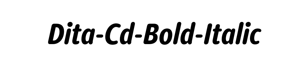 Dita-Cd-Bold-Italic