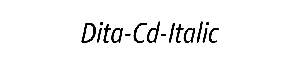 Dita-Cd-Italic