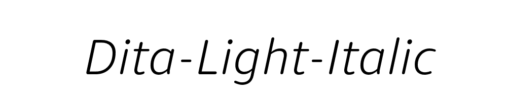 Dita-Light-Italic