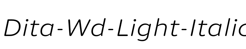 Dita-Wd-Light-Italic