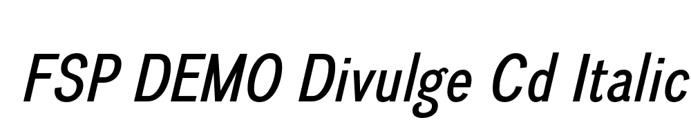 FSP DEMO Divulge Cd Italic