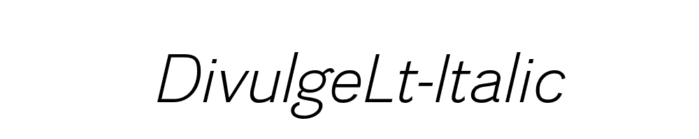 DivulgeLt-Italic