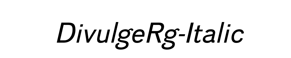 DivulgeRg-Italic