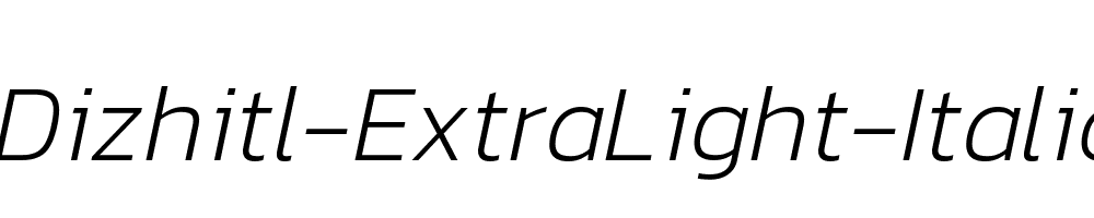 Dizhitl-ExtraLight-Italic