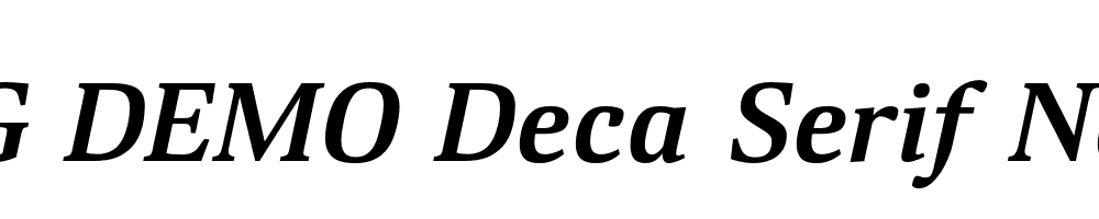  DEMO Deca Serif New Bold Italic