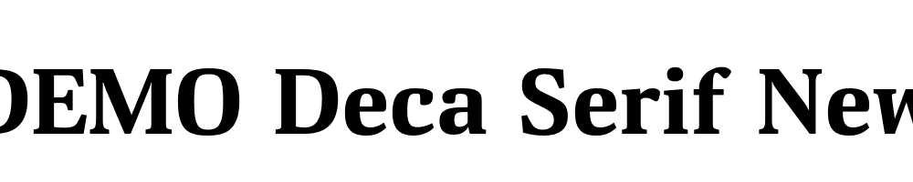  DEMO Deca Serif New Black Regular