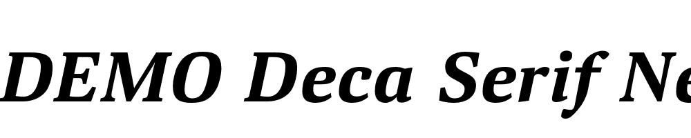  DEMO Deca Serif New Black Italic