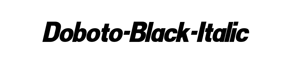 Doboto-Black-Italic