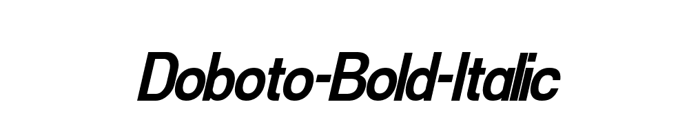 Doboto-Bold-Italic