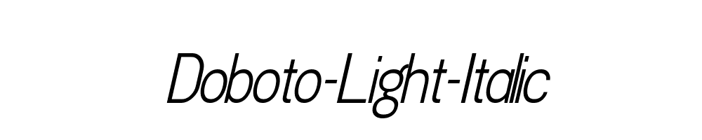 Doboto-Light-Italic