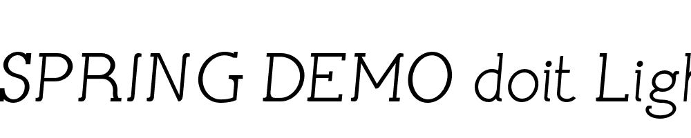  DEMO doit Light Italic