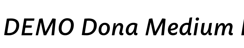 FSP DEMO Dona Medium Italic