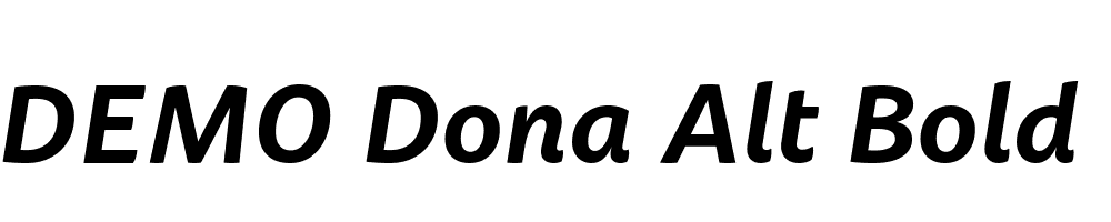 FSP DEMO Dona Alt Bold Italic