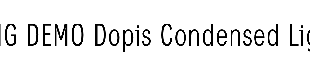  DEMO Dopis Condensed Light Regular