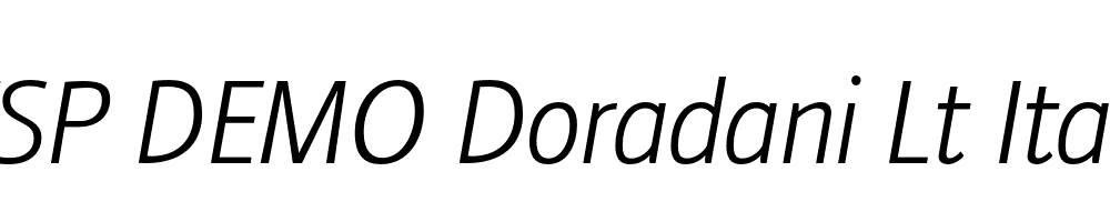 FSP DEMO Doradani Lt Italic