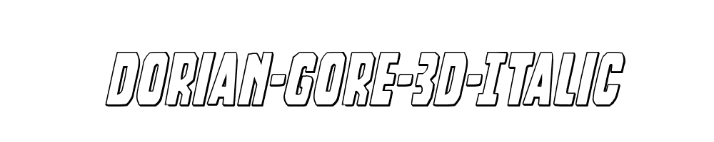 Dorian-Gore-3D-Italic