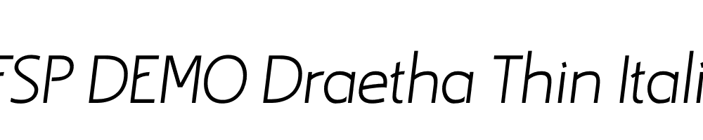 FSP DEMO Draetha Thin Italic