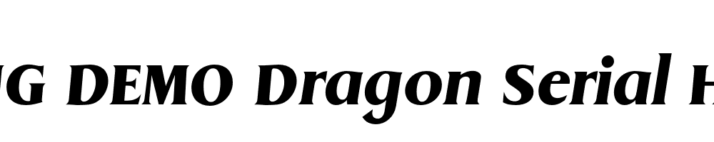  DEMO Dragon Serial Heavy Italic