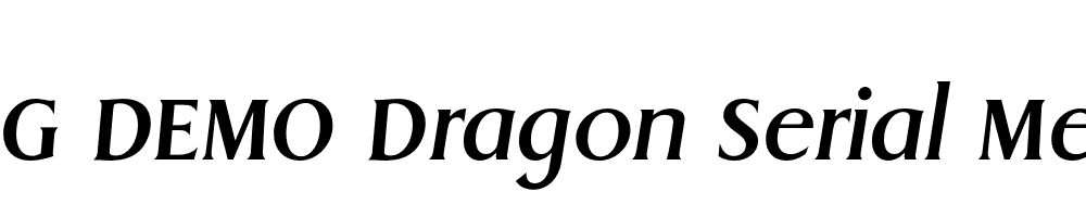  DEMO Dragon Serial Medium Italic