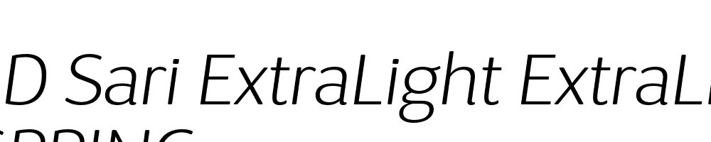  DEMO D Sari ExtraLight ExtraLight Italic