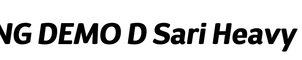  DEMO D Sari Heavy Heavy Italic