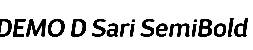  DEMO D Sari SemiBold SemiBold Italic