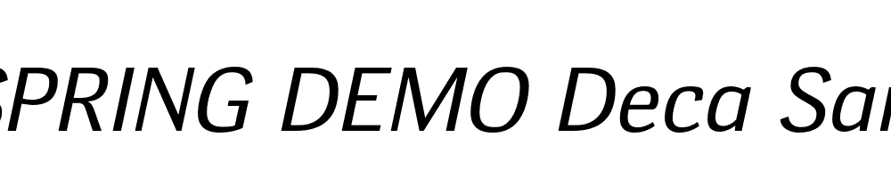  DEMO Deca Sans Italic