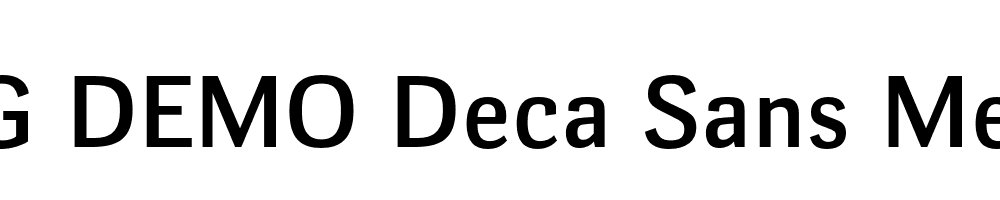  DEMO Deca Sans Medium Regular