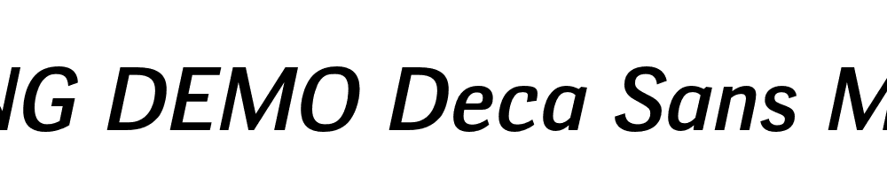  DEMO Deca Sans Medium Italic