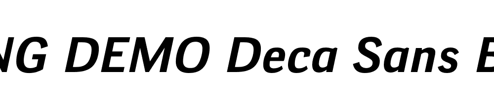  DEMO Deca Sans Bold Regular