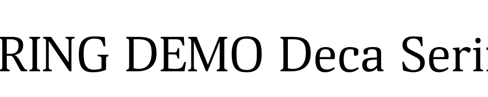  DEMO Deca Serif Regular