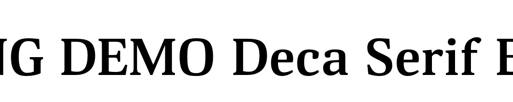  DEMO Deca Serif Bold Regular