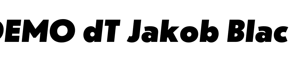  DEMO dT Jakob Black Italic Regular