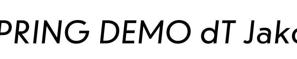  DEMO dT Jakob Italic