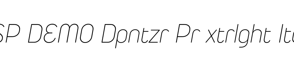 FSP DEMO Dpntzr Pr xtrlght Italic