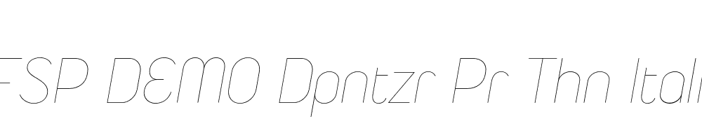 FSP DEMO Dpntzr Pr Thn Italic