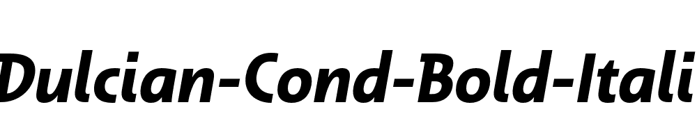 Dulcian-Cond-Bold-Italic