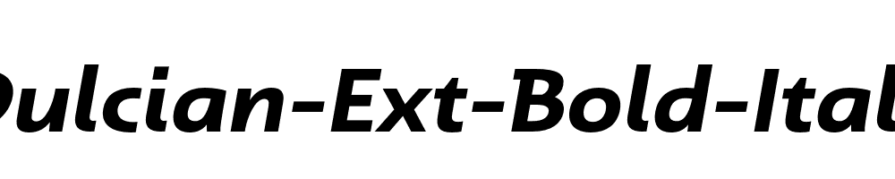 Dulcian-Ext-Bold-Italic