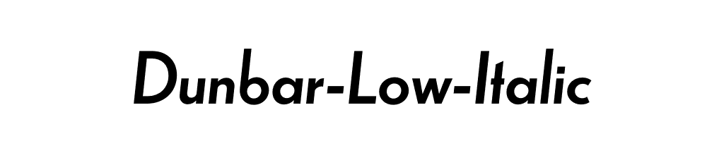 Dunbar-Low-Italic