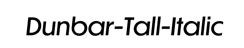 Dunbar-Tall-Italic