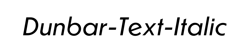 Dunbar-Text-Italic