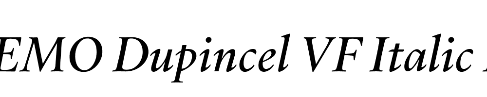 FSP DEMO Dupincel VF Italic Regular